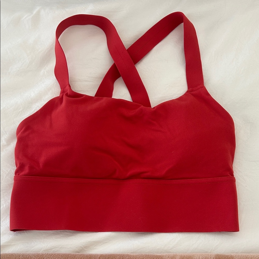 Athleta Bold Red Crossback Sports Bra